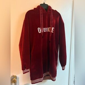 Oversized red sweat sweater